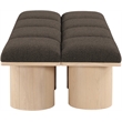 Meridian Furniture Pavilion Brown Boucle Fabric Bench