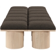 Meridian Furniture Pavilion Brown Boucle Fabric Bench