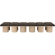 Meridian Furniture Pavilion Brown Boucle Fabric Bench