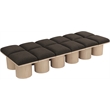 Meridian Furniture Pavilion Brown Boucle Fabric Bench