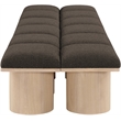Meridian Furniture Pavilion Brown Boucle Fabric Bench