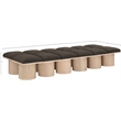 Meridian Furniture Pavilion Brown Boucle Fabric Bench