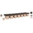 Meridian Furniture Pavilion Brown Boucle Fabric Bench