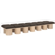 Meridian Furniture Pavilion Brown Boucle Fabric Bench