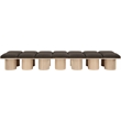 Meridian Furniture Pavilion Brown Boucle Fabric Bench