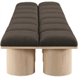 Meridian Furniture Pavilion Brown Boucle Fabric Bench