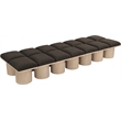 Meridian Furniture Pavilion Brown Boucle Fabric Bench