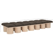 Meridian Furniture Pavilion Brown Boucle Fabric Bench