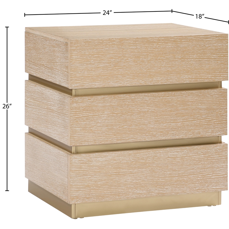 Meridian Furniture Zaylan Natural Night Stand