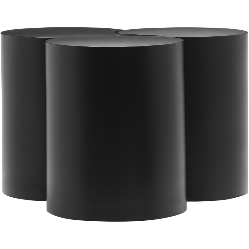 Meridian Furniture Dimple 3 Piece Black Iron Metal Coffee Table
