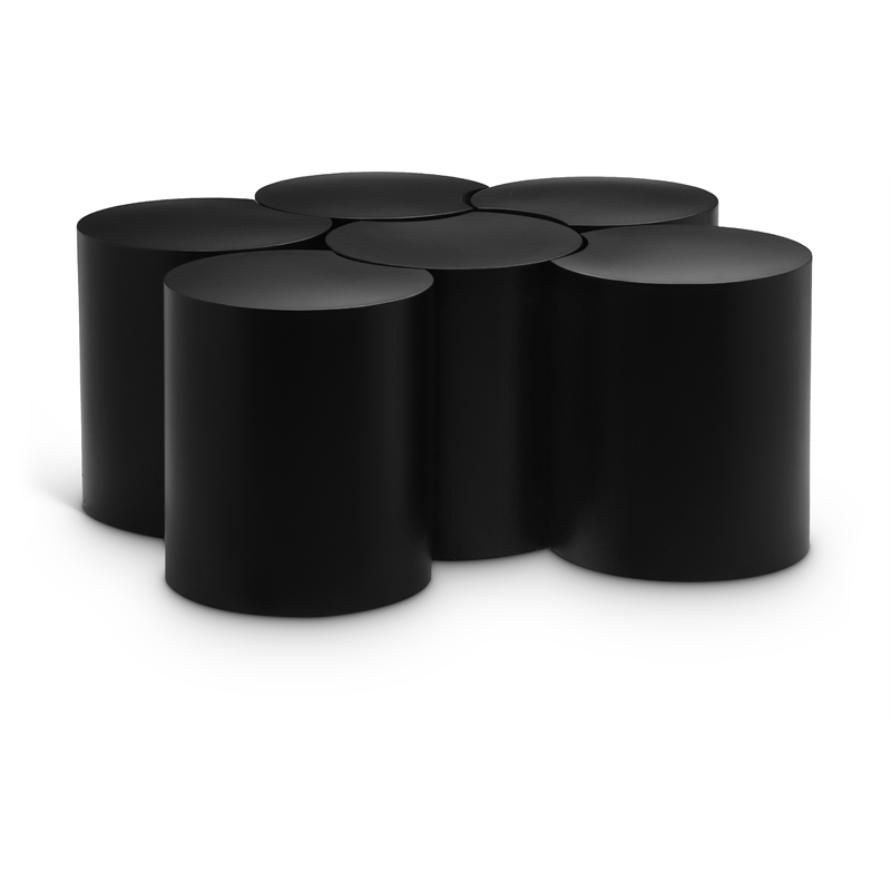 Meridian Furniture Dimple 6 Piece Black Iron Metal Coffee Table