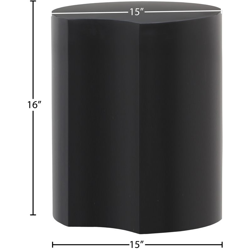 Meridian Furniture Dimple Black Iron Metal End Table