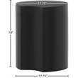 Meridian Furniture Dimple Black Iron Metal End Table