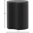 Meridian Furniture Dimple Black Iron Metal End Table