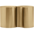 Meridian Furniture Dimple 2 Piece Gold Iron Metal End Table