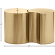 Meridian Furniture Dimple 2 Piece Gold Iron Metal End Table