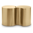 Meridian Furniture Dimple 2 Piece Gold Iron Metal End Table