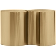Meridian Furniture Dimple 2 Piece Gold Iron Metal End Table