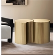 Meridian Furniture Dimple 2 Piece Gold Iron Metal End Table