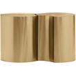 Meridian Furniture Dimple 2 Piece Gold Iron Metal End Table