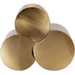 Meridian Furniture Dimple 3 Piece Gold Iron Metal Coffee Table