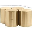 Meridian Furniture Dimple 4 Piece Gold Iron Metal Coffee Table