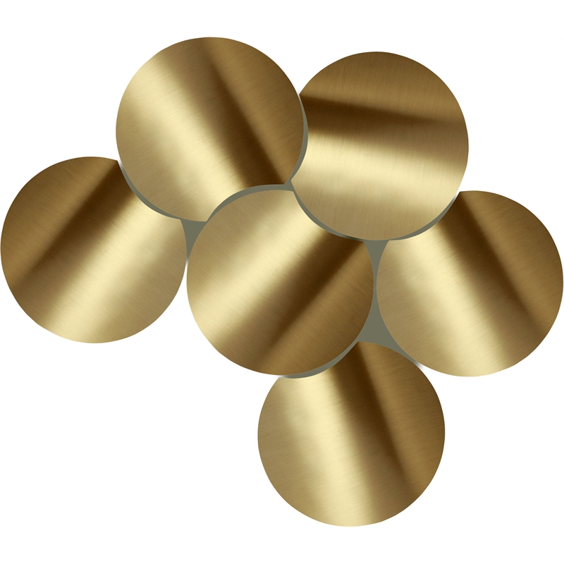 Meridian Furniture Dimple 6 Piece Gold Iron Metal Coffee Table