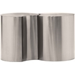 Meridian Furniture Dimple 2 Piece Silver Iron Metal End Table