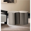 Meridian Furniture Dimple 2 Piece Silver Iron Metal End Table