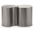Meridian Furniture Dimple 2 Piece Silver Iron Metal End Table