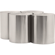 Meridian Furniture Dimple 4 Piece Silver Iron Metal Coffee Table