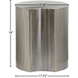 Meridian Furniture Dimple Silver Iron Metal End Table