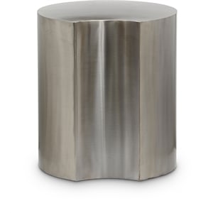 Meridian Furniture Dimple Silver Iron Metal End Table