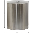 Meridian Furniture Dimple Silver Iron Metal End Table