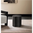 Meridian Furniture Dimple Black Terrazzo Pattern Iron Metal End Table