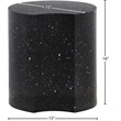 Meridian Furniture Dimple Black Terrazzo Pattern Iron Metal End Table
