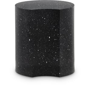 Meridian Furniture Dimple Black Terrazzo Pattern Iron Metal End Table