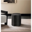 Meridian Furniture Dimple Black Terrazzo Pattern Iron Metal End Table