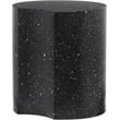 Meridian Furniture Dimple Black Terrazzo Pattern Iron Metal End Table