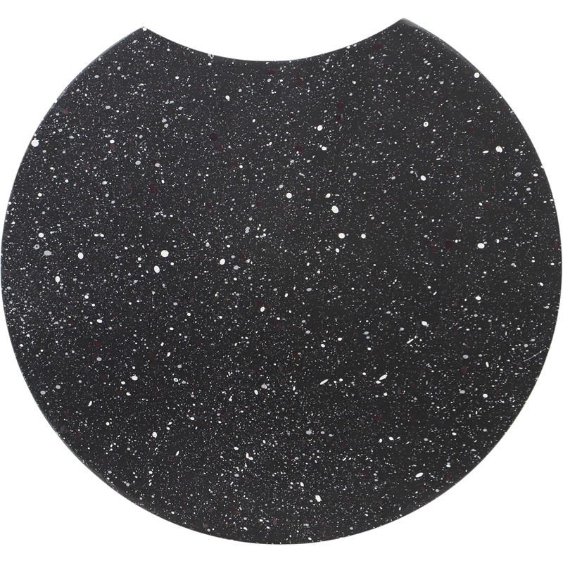 Meridian Furniture Dimple Black Terrazzo Pattern Iron Metal End Table