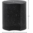 Meridian Furniture Dimple Black Terrazzo Pattern Iron Metal End Table