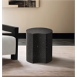 Meridian Furniture Dimple Black Terrazzo Pattern Iron Metal End Table