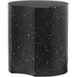 Meridian Furniture Dimple Black Terrazzo Pattern Iron Metal End Table
