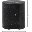 Meridian Furniture Dimple Black Terrazzo Pattern Iron Metal End Table