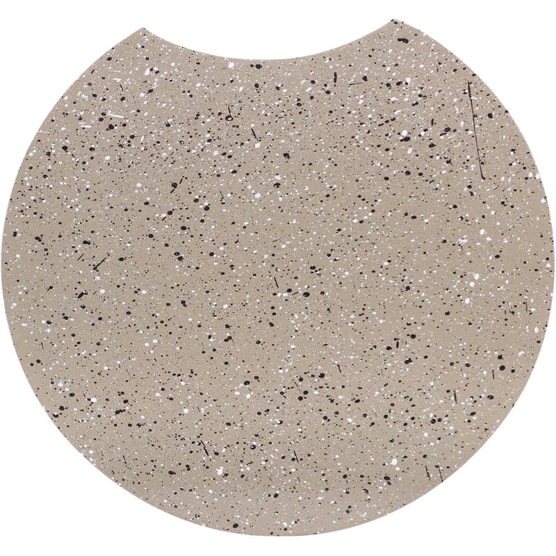 Meridian Furniture Dimple Taupe Terrazzo Pattern Iron Metal End Table