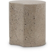 Meridian Furniture Dimple Taupe Terrazzo Pattern Iron Metal End Table
