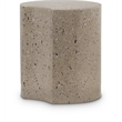 Meridian Furniture Dimple Taupe Terrazzo Pattern Iron Metal End Table