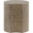 Meridian Furniture Dimple Taupe Terrazzo Pattern Iron Metal End Table