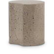 Meridian Furniture Dimple Taupe Terrazzo Pattern Iron Metal End Table