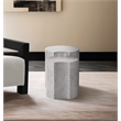 Meridian Furniture Dimple 2 Piece White Terrazzo Pattern Iron Metal End Table